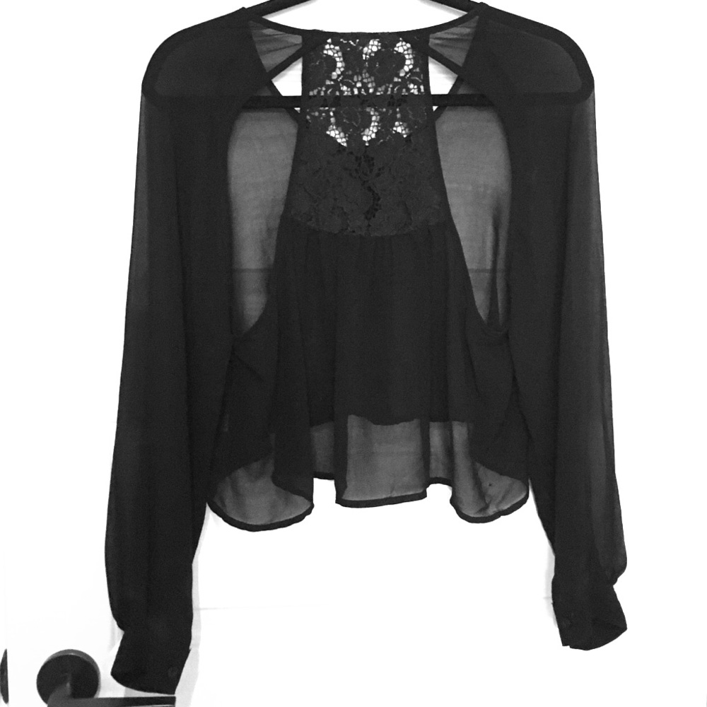 [LF] Millau sheer blouse with back cutouts